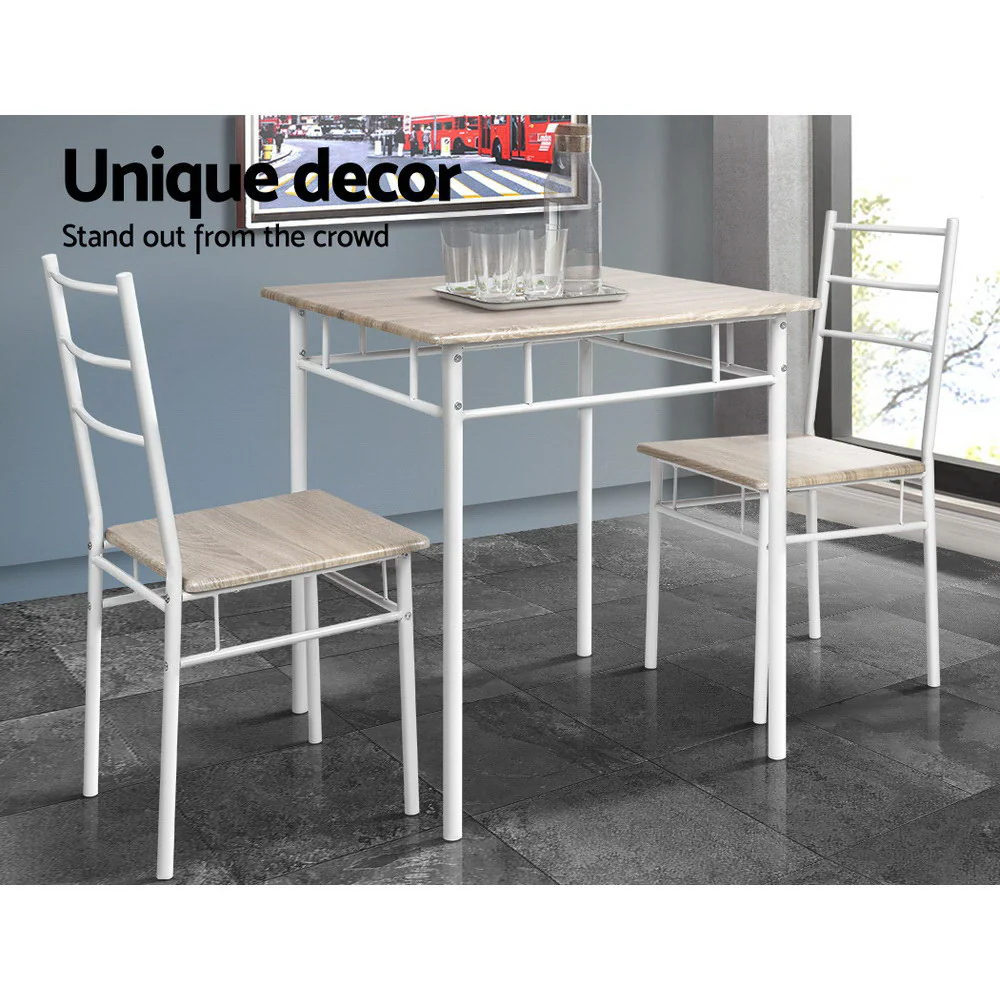 Dining Table And Chairs Set of 3 Oak - Image 5