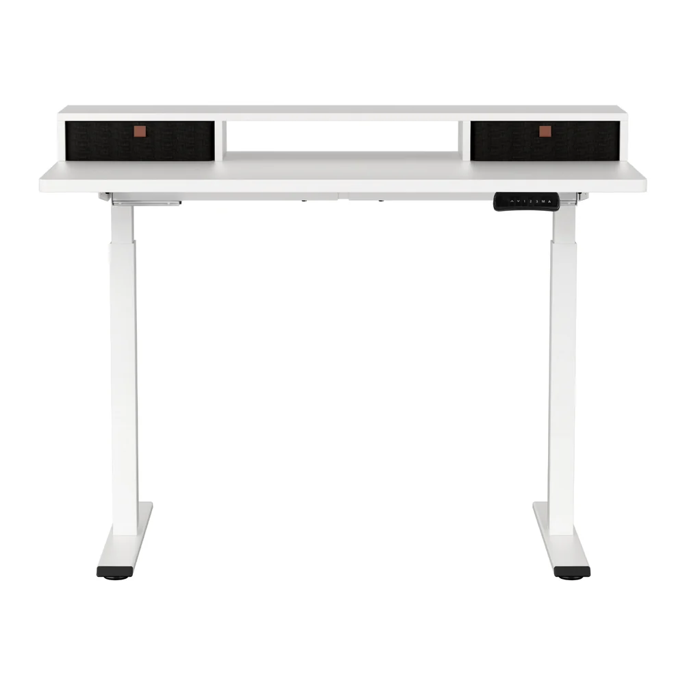 Electric Standing Desk Dual Motor Office Table With Shelf Drawer120CM - Image 3