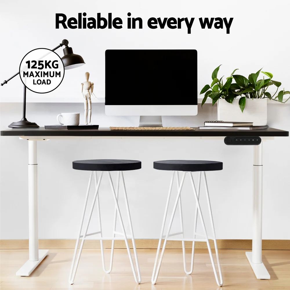 Electric Standing Desk Sit Stand Desks Motorised Dual Motor 120CM Black - Image 6