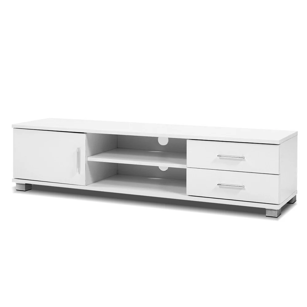 Entertainment Unit TV Cabinet 120cm White Dylan - Image 2