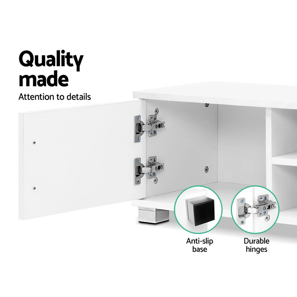 Entertainment Unit TV Cabinet 120cm White Dylan - Image 6