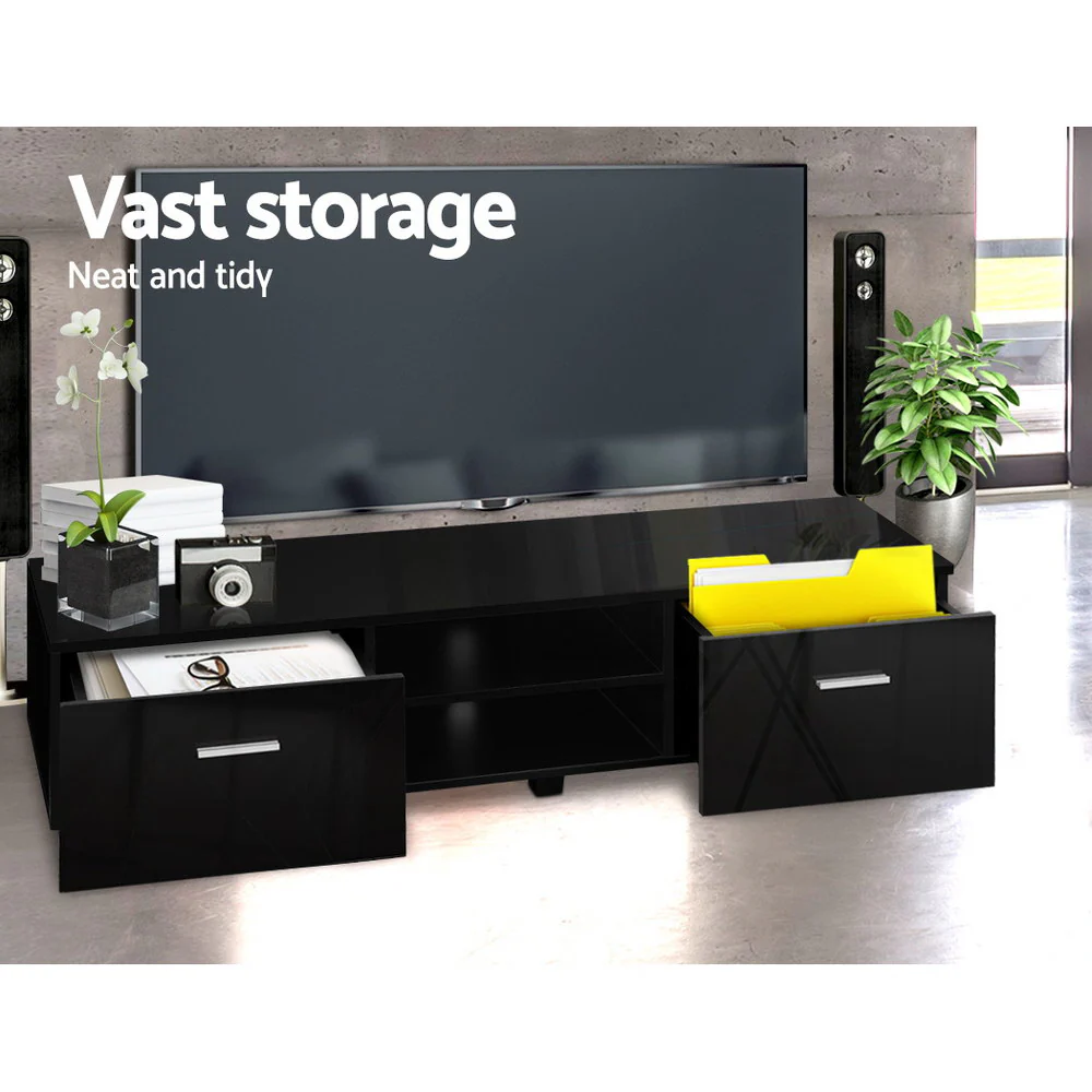 Entertainment Unit TV Cabinet 140cm Black Jim - Image 5
