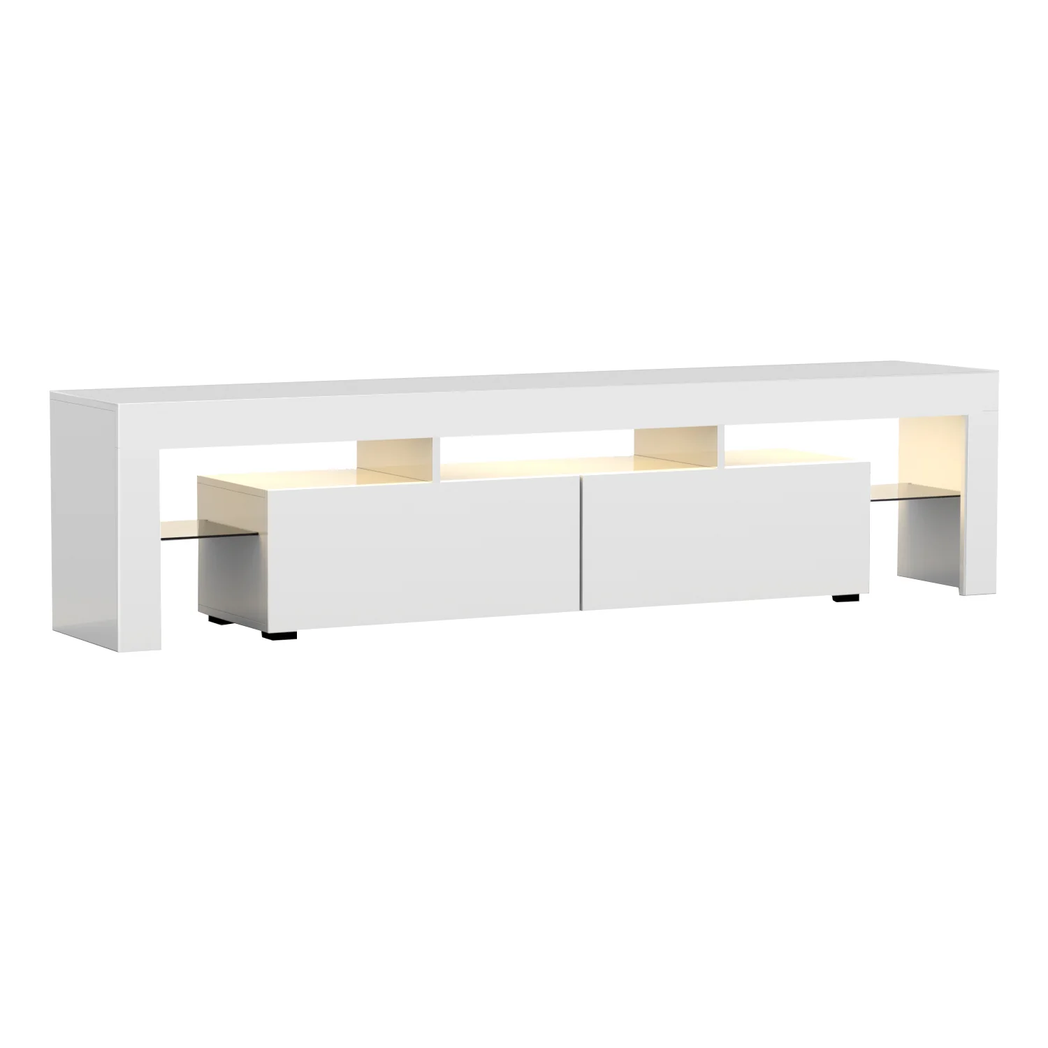 Entertainment Unit TV Cabinet LED 189cm White Elo - Image 2