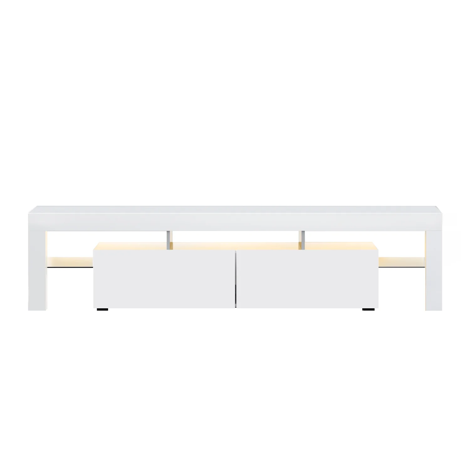 Entertainment Unit TV Cabinet LED 189cm White Elo - Image 4