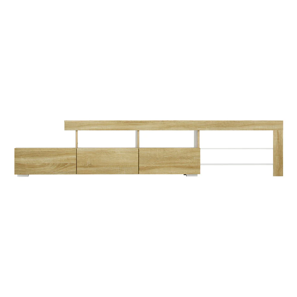 Entertainment Unit TV Cabinet LED 215cm Pine Caya - Image 4