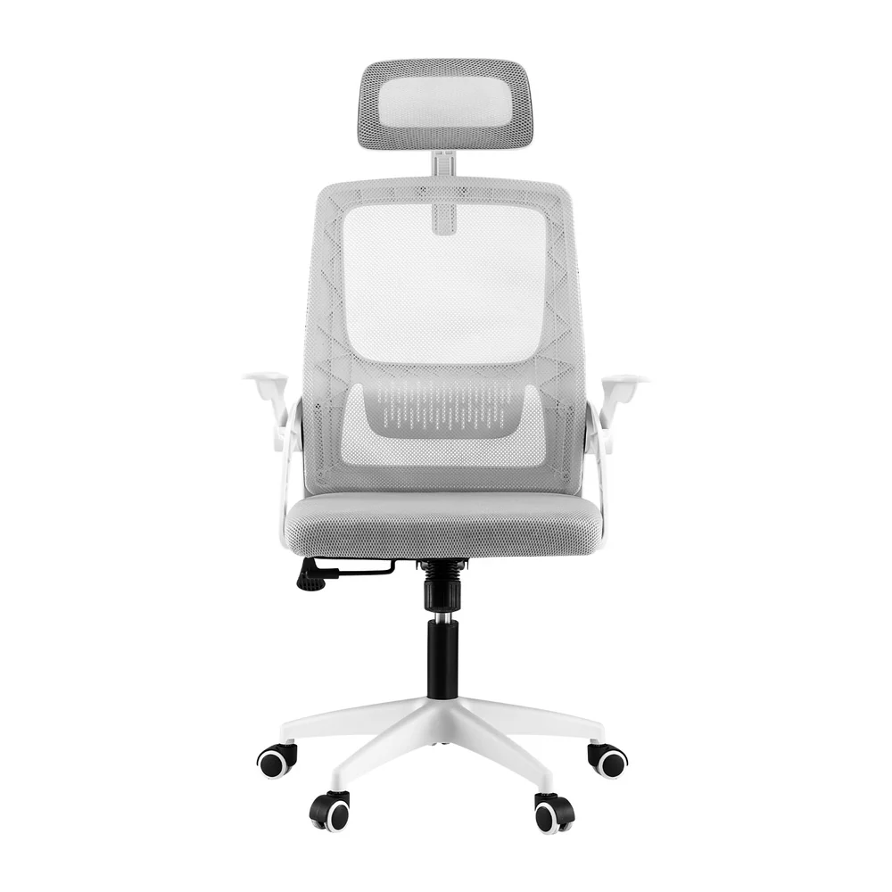 Ergonomic Office Chair Computer Desk Chairs Headrest Adjustable Grey - Image 3
