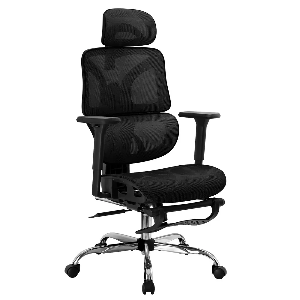 Ergonomic Office Chair Footrest Black - Image 7