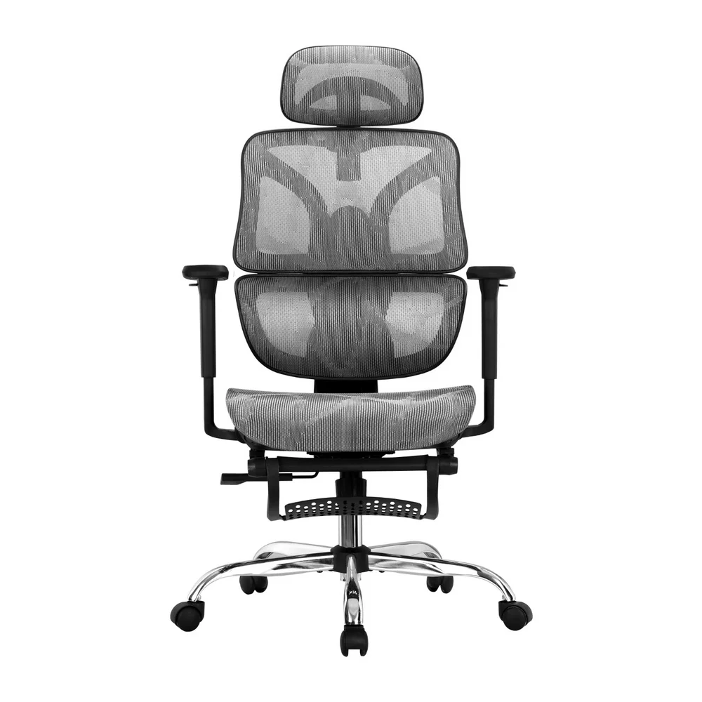 Ergonomic Office Chair Footrest Grey - Image 3