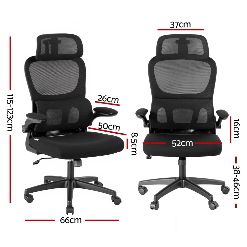 Ergonomic Office Chair Mesh Chairs Black - Image 2