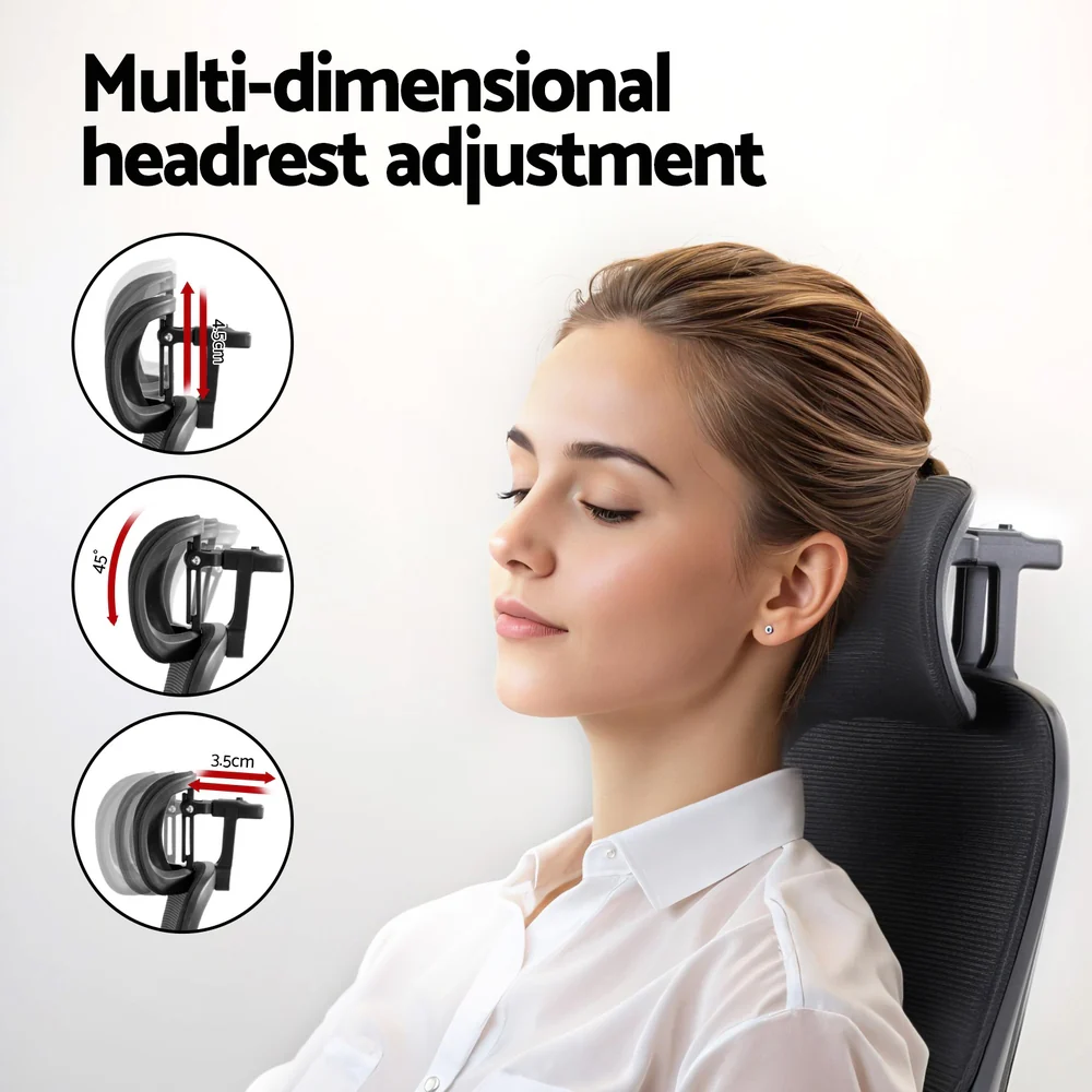 Ergonomic Office Chair Mesh Chairs Black - Image 4