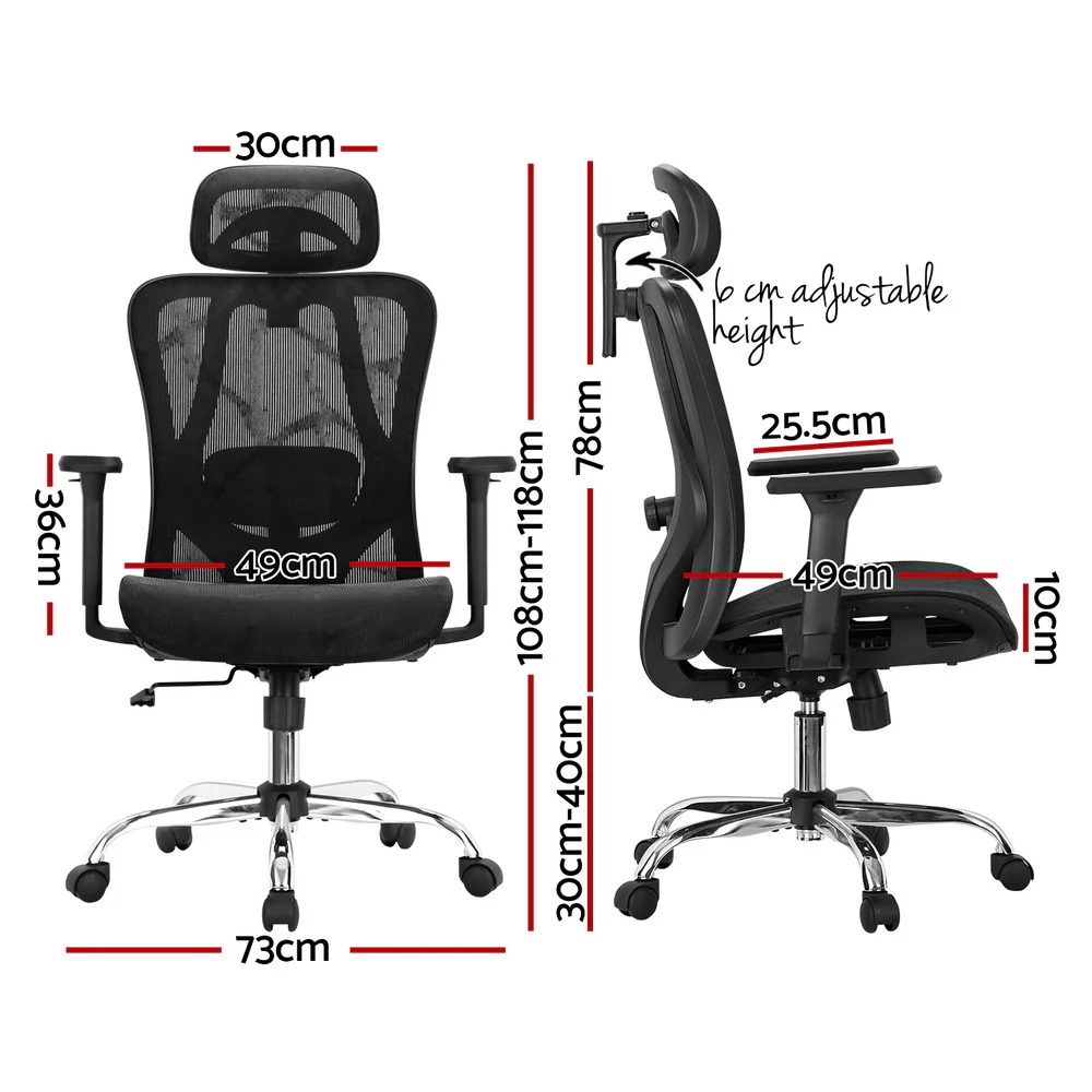 Ergonomic Office Chair Recline Black - Image 2