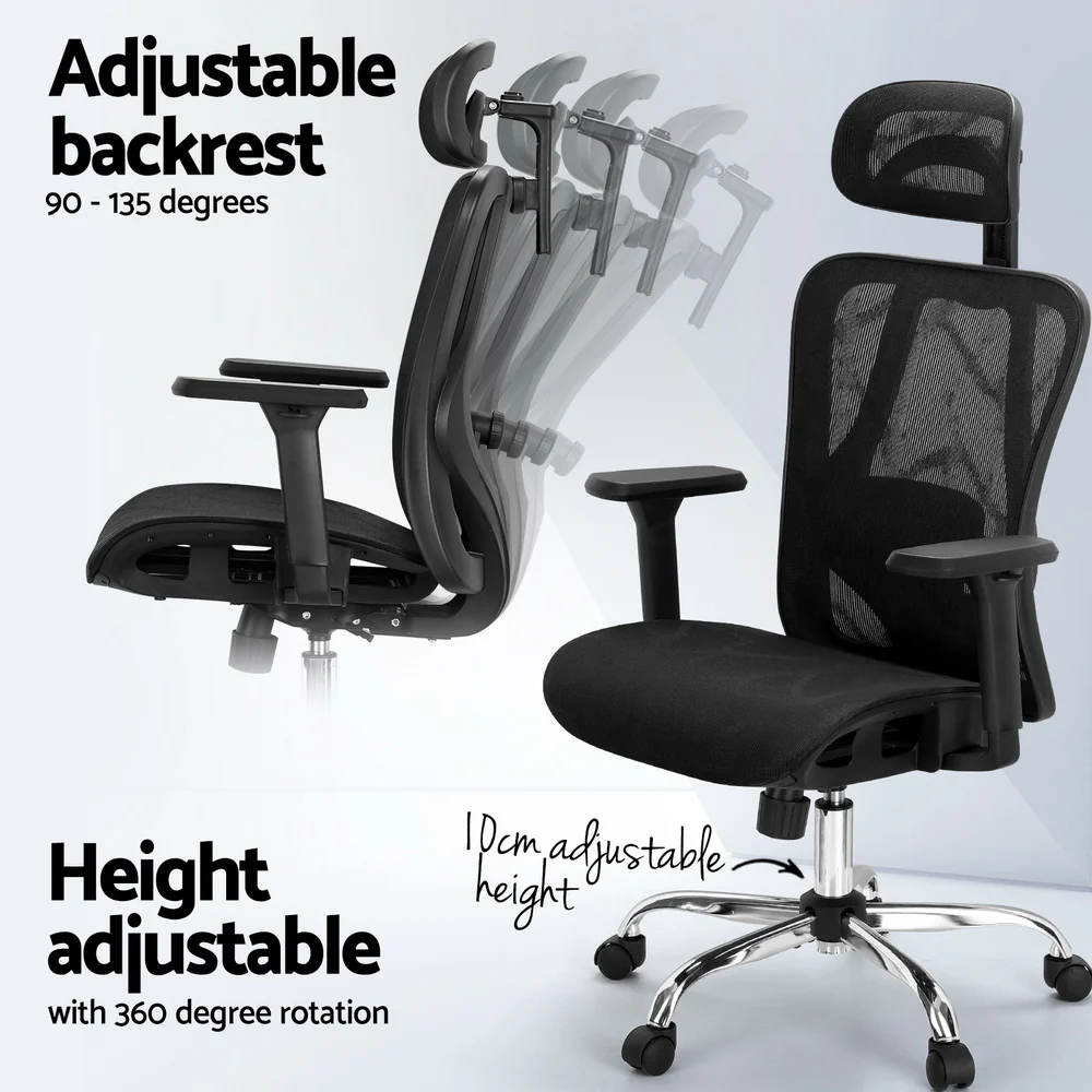 Ergonomic Office Chair Recline Black - Image 5