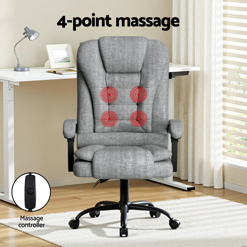 Executive Office Chair 4-Point Massage Adjustable Ergonomic Recline Back - Image 4
