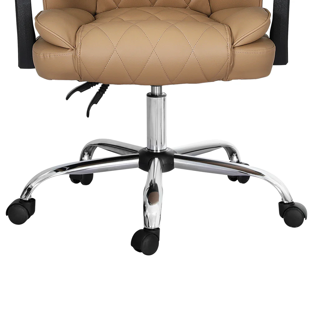 Executive Office Chair Leather Recliner Espresso - Image 3