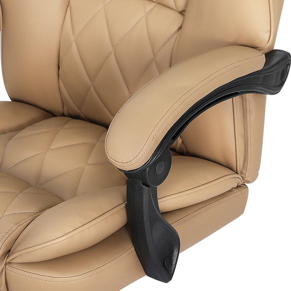 Executive Office Chair Leather Recliner Espresso - Image 4