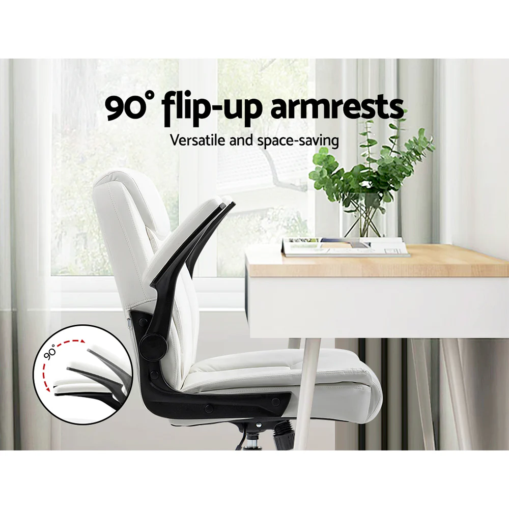 Executive Office Chair Mid Back White - Image 5