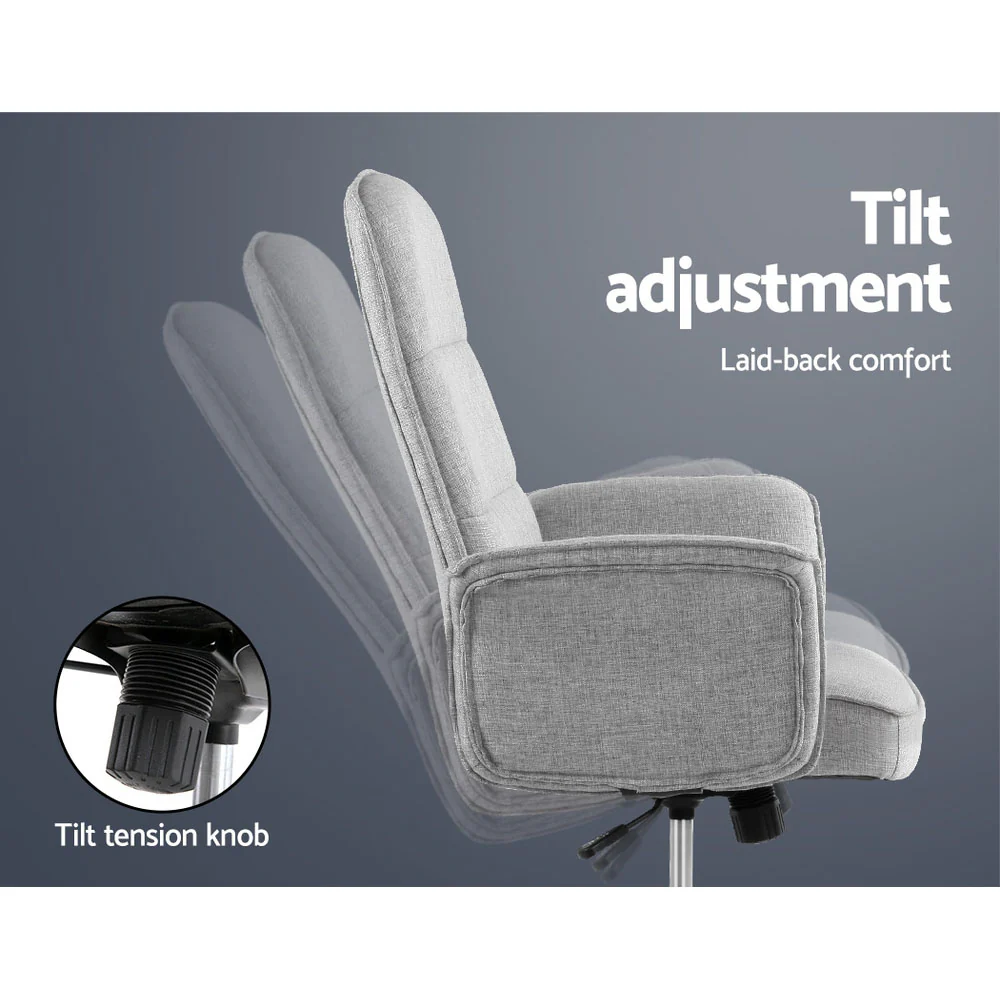 Fabric Office Chair Computer Chairs Grey - Image 6