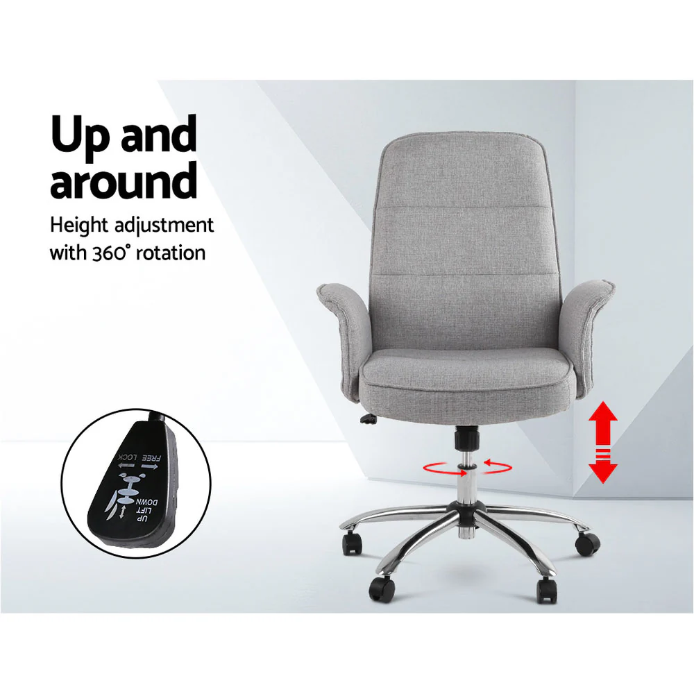 Fabric Office Chair Computer Chairs Grey - Image 7