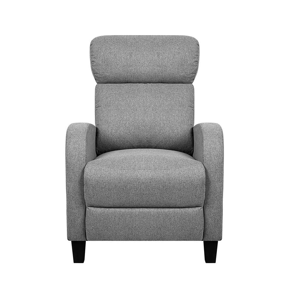 Fabric Reclining Armchair - Grey - Image 3