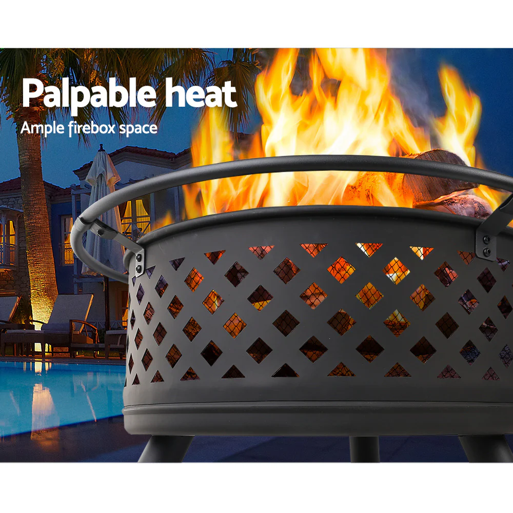 Fire Pit BBQ Grill 76cm - Image 4