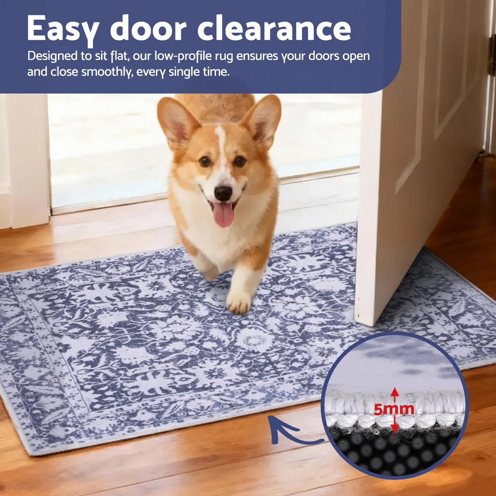 Floor Rug 50X80cm Doormat Soft Velvet Non-Slip Bath Mat Small Rug Modern - Image 4