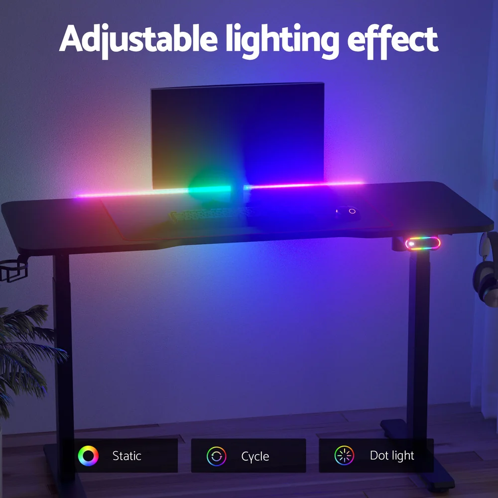 Gaming Desks Standing Desk Motorised 140CM Black - Image 4