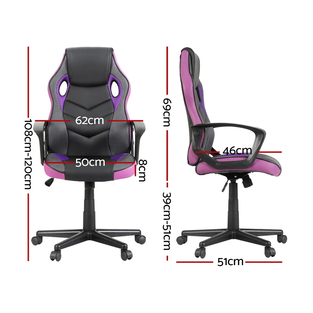 Gaming Office Chair Computer Chairs Purple - Image 2