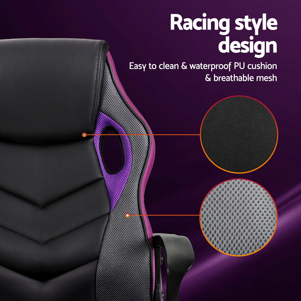 Gaming Office Chair Computer Chairs Purple - Image 4
