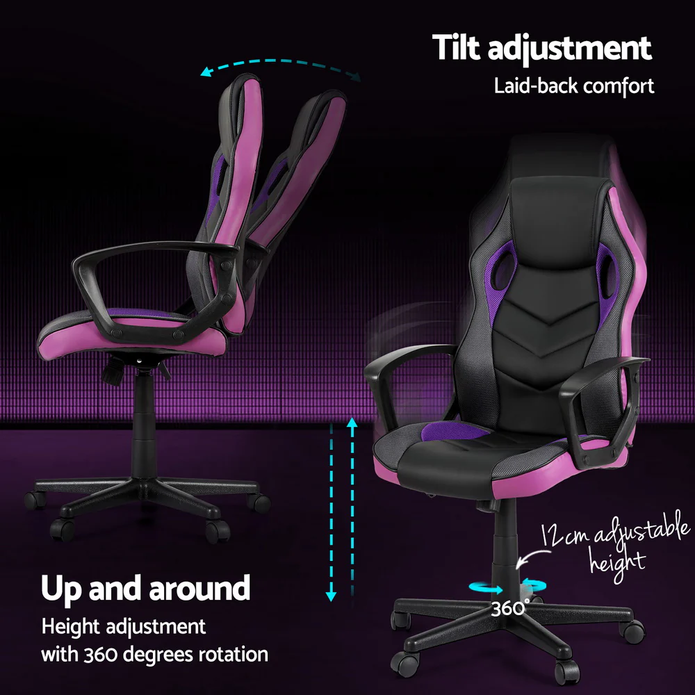 Gaming Office Chair Computer Chairs Purple - Image 5