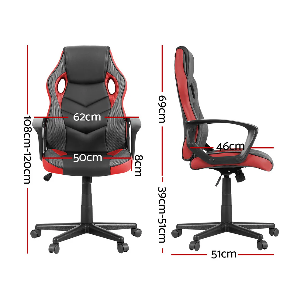 Gaming Office Chair Computer Chairs Red - Image 2