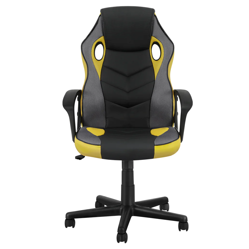 Gaming Office Chair Computer Executive Racing Chairs High Back Yellow - Image 3