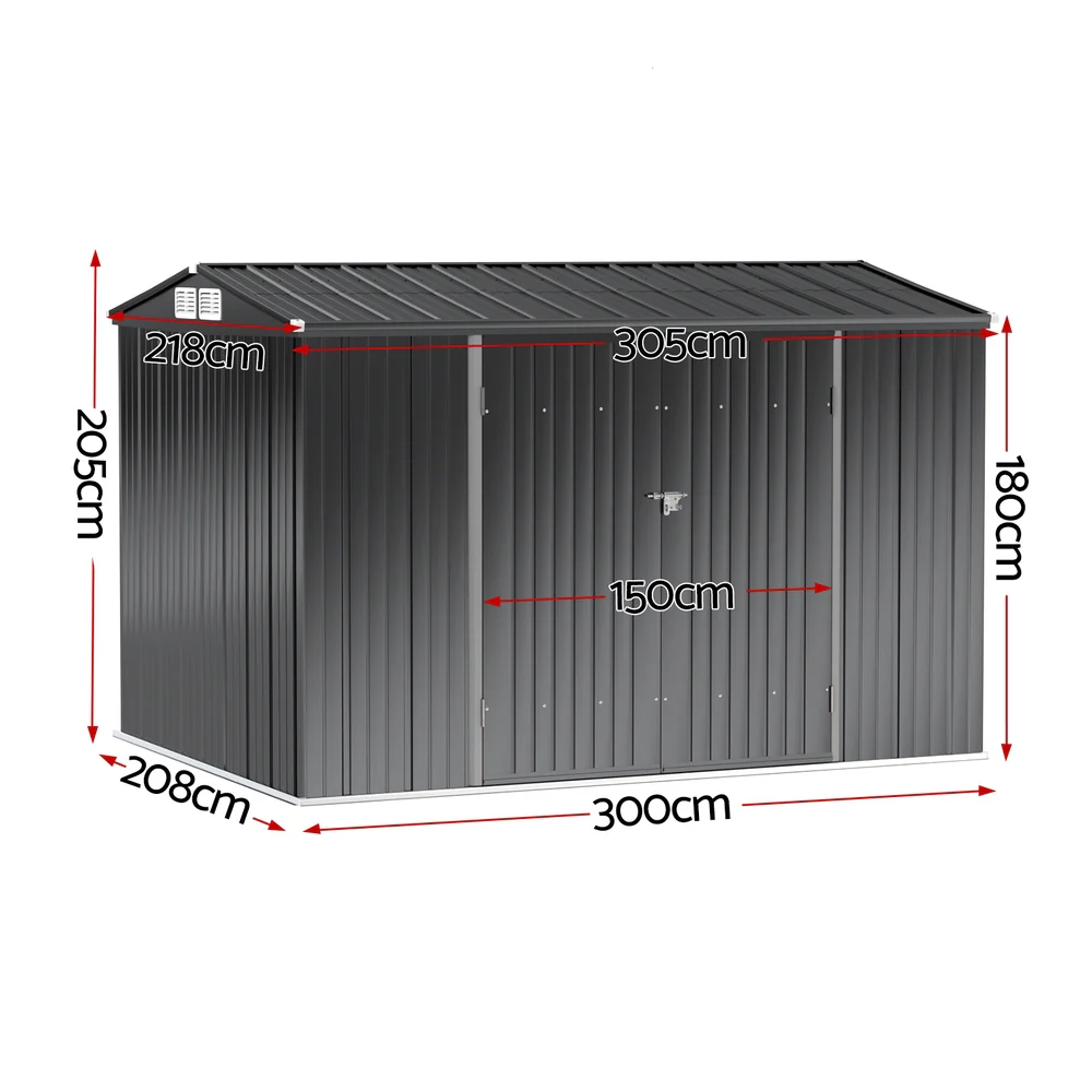 Garden Shed 3x2.18M Outdoor Storage Sheds Tool Workshop House Shelter - Image 2