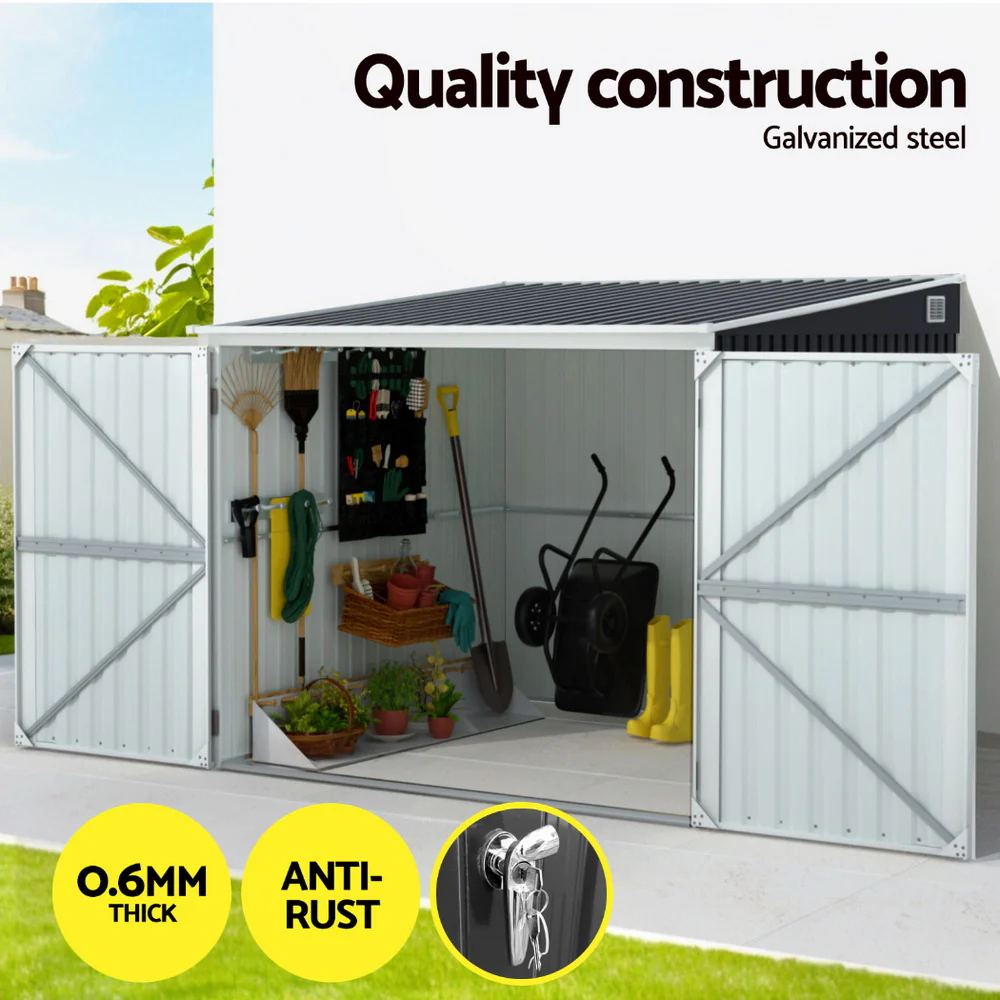 Garden Shed Sheds Outdoor Storage 2.06x2.03M Tool Workshop House Shelter - Image 4