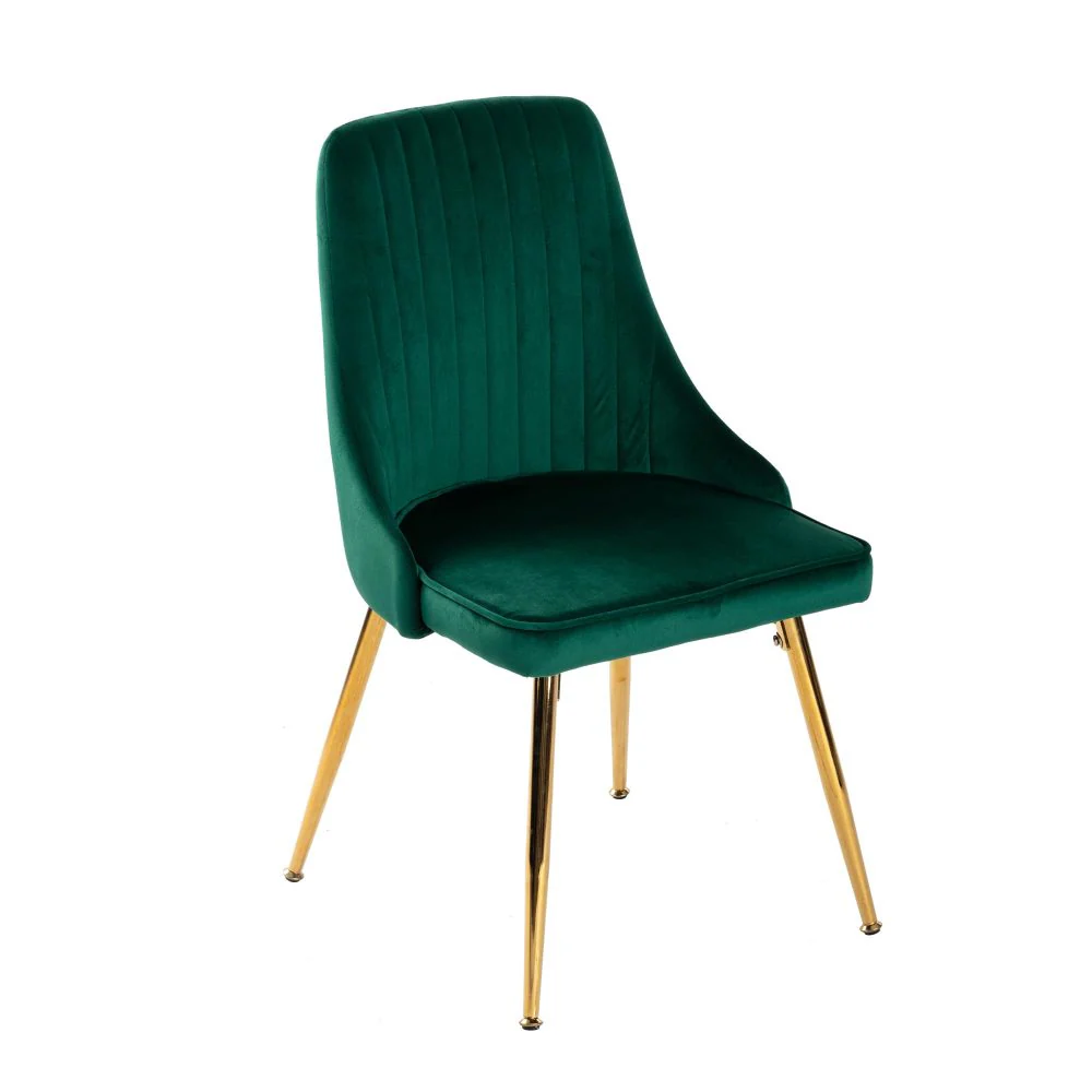 Genevieve Dining Set With 4 Green Velvet Chairs - Image 4