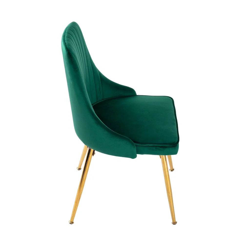 Genevieve Dining Set With 4 Green Velvet Chairs - Image 6
