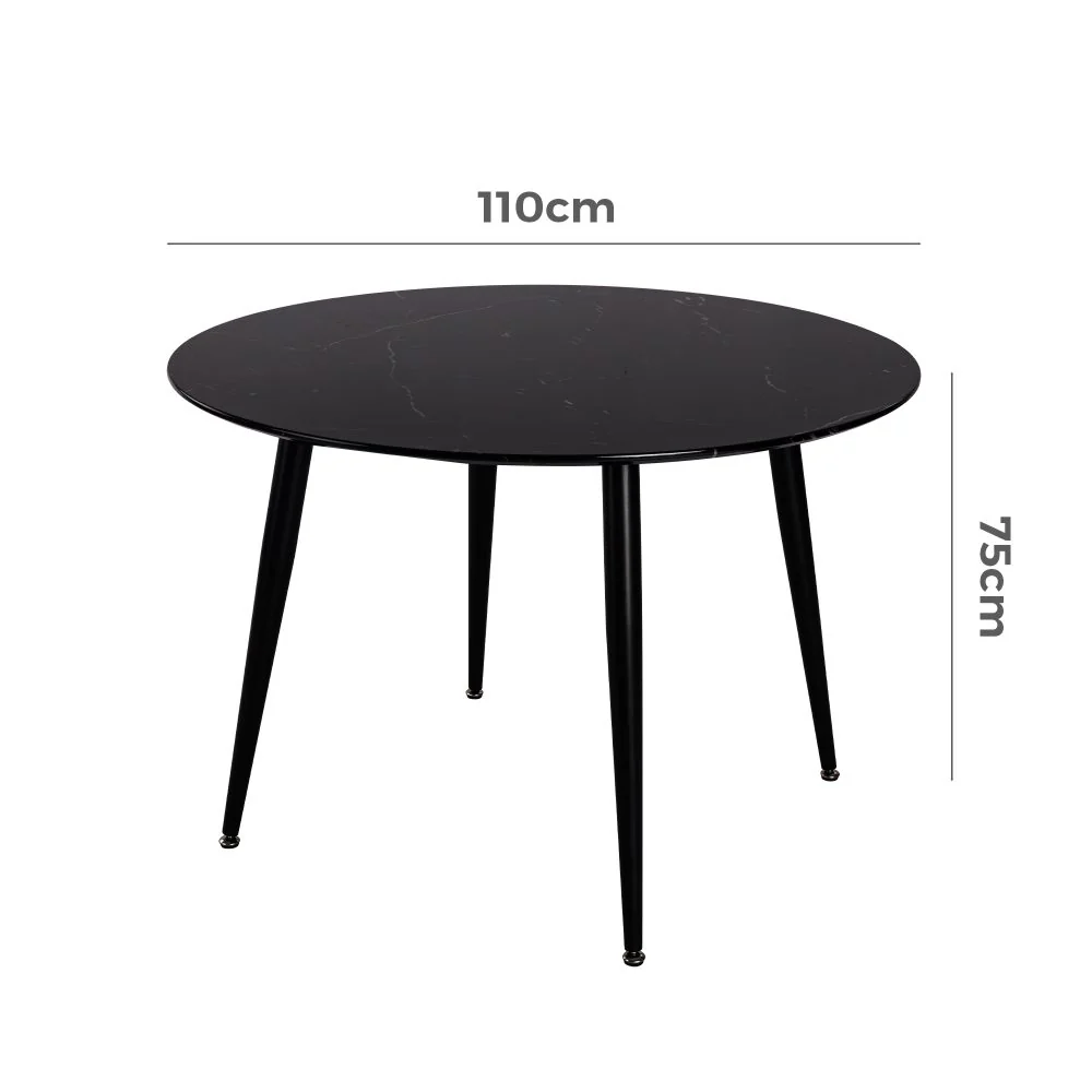Genevieve Dining Table - Black - Image 9