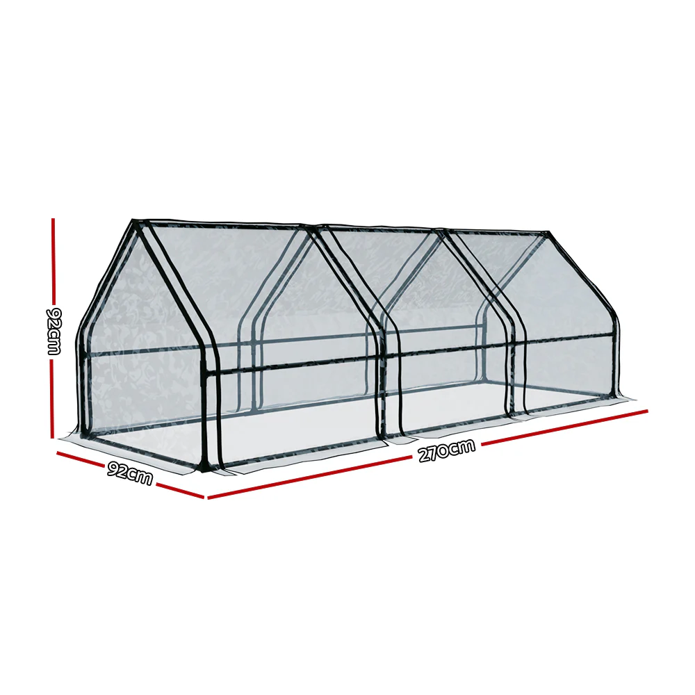 Greenhouse 2.7x0.9x0.9M Mini Green House Raised Garden Bed Planter Box - Image 2