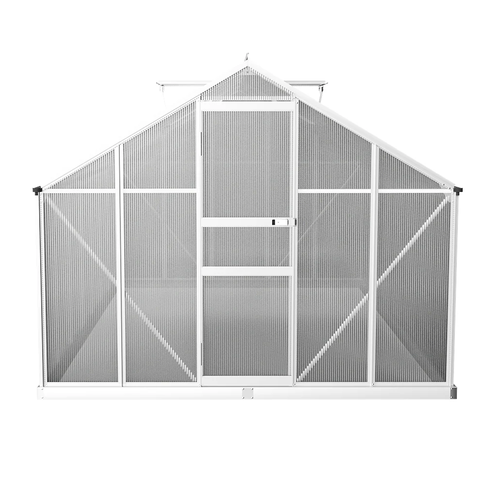 Greenhouse 4.2x2.5x1.95M Aluminium Polycarbonate Green House Garden Shed - Image 3