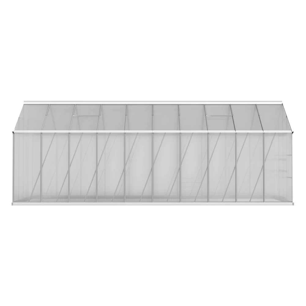 Greenhouse 6.03x2.44x2.68M Double Doors Aluminium Green House Garden Shed - Image 3