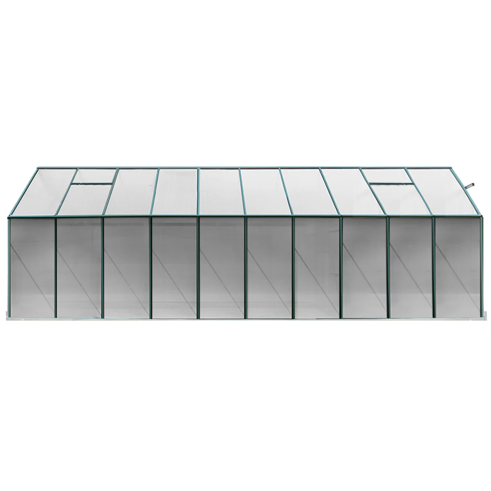 Greenhouse 6.3x2.44x2.1M Aluminium Polycarbonate Green House Garden Shed - Image 3