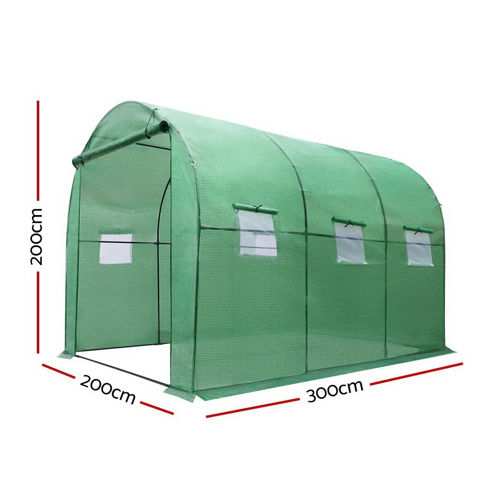 Greenhouse Garden Shed Green House 3X2X2M Greenhouses Storage Lawn - Image 2