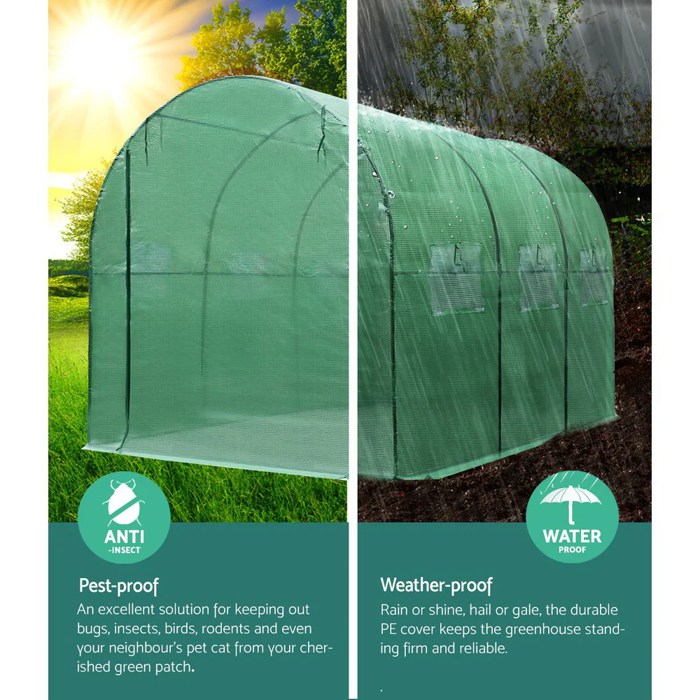 Greenhouse Garden Shed Green House 3X2X2M Greenhouses Storage Lawn - Image 4