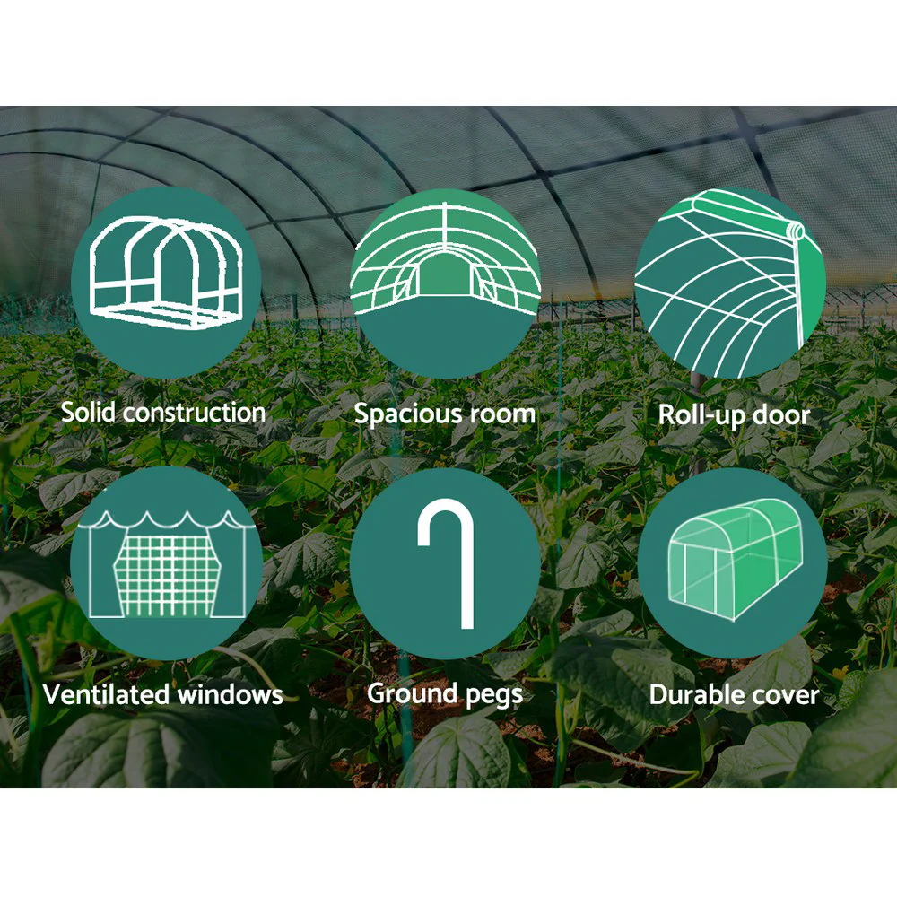 Greenhouse Garden Shed Green House 3X2X2M Greenhouses Storage Lawn - Image 5