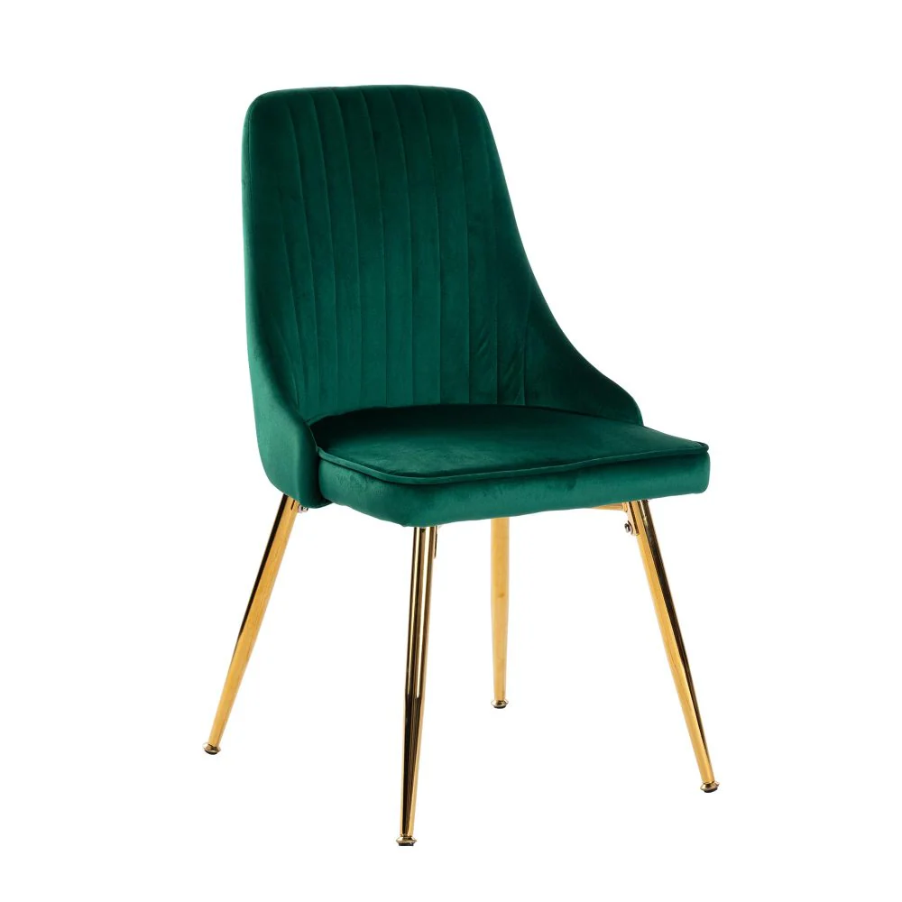 Grey Eveline Dining Set With 4 Green Velvet Chairs - Image 6
