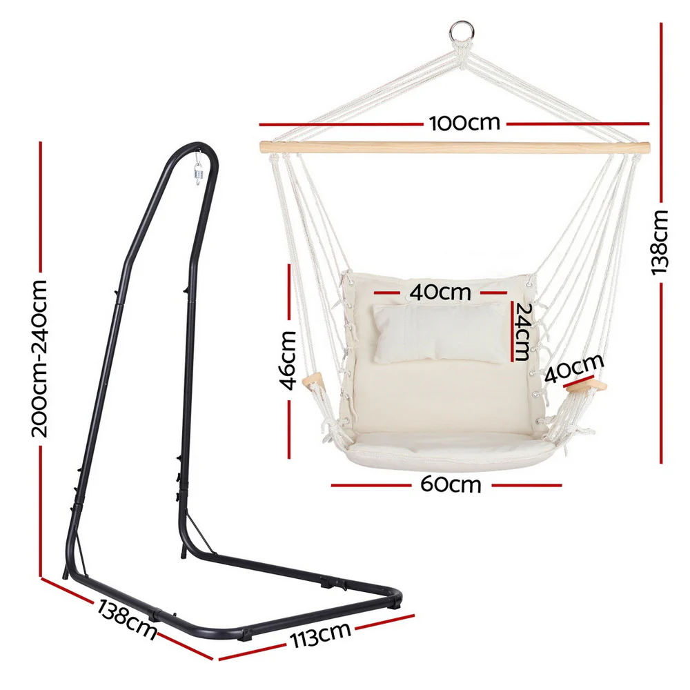 Hammock Chair with Heavy Duty Steel Stand - Image 2
