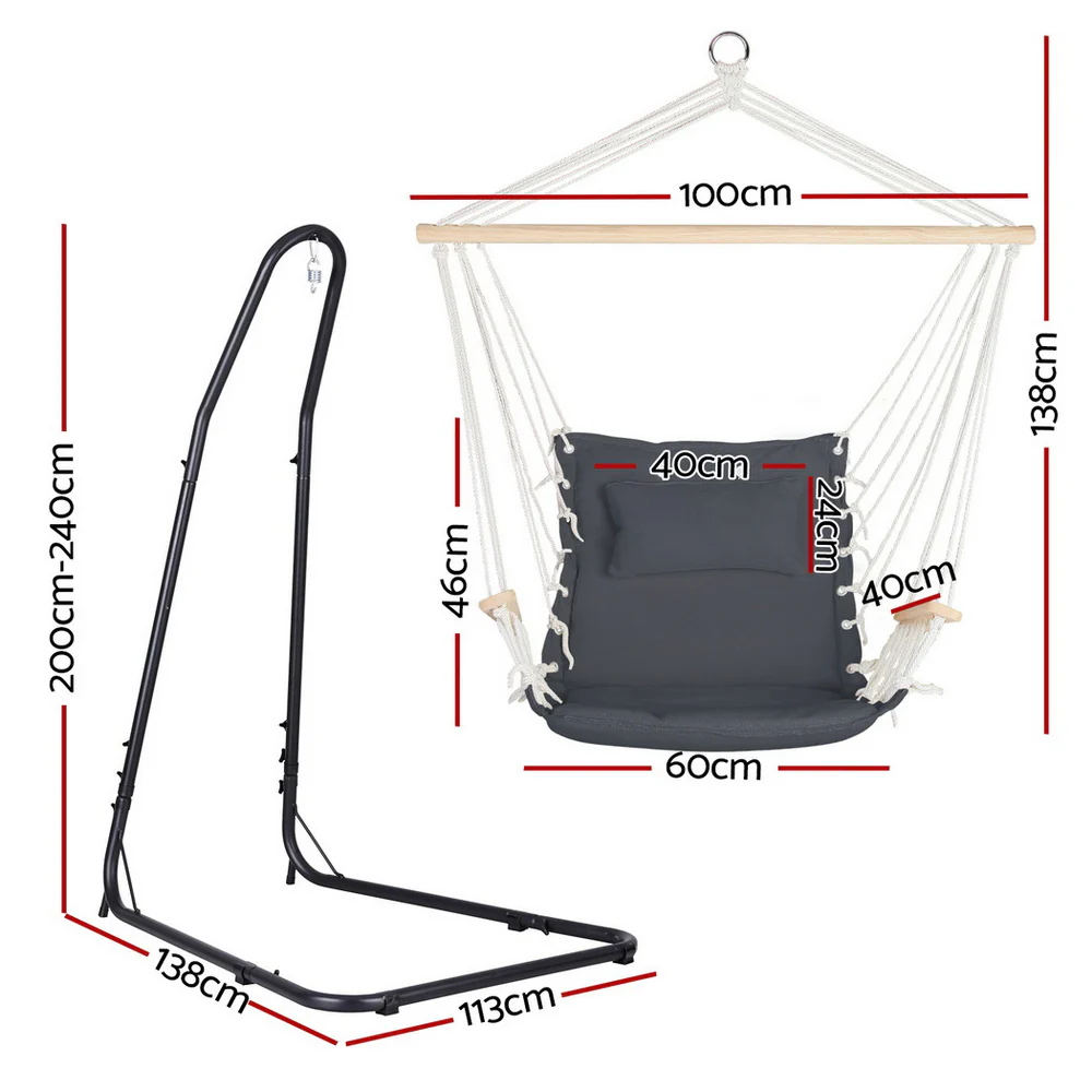 Hammock Chair with Heavy Duty Steel Stand - Image 2