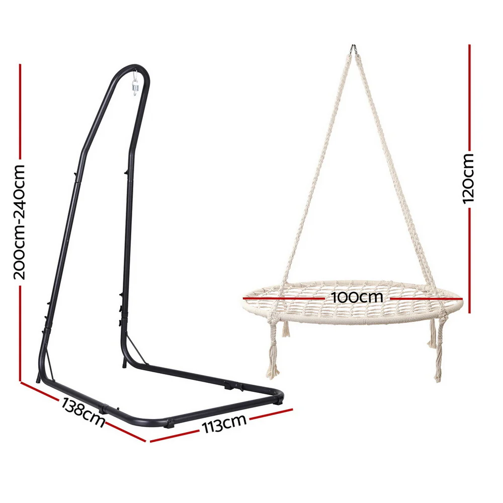 Hammock Hanging Chair with Steel Stand - Image 2