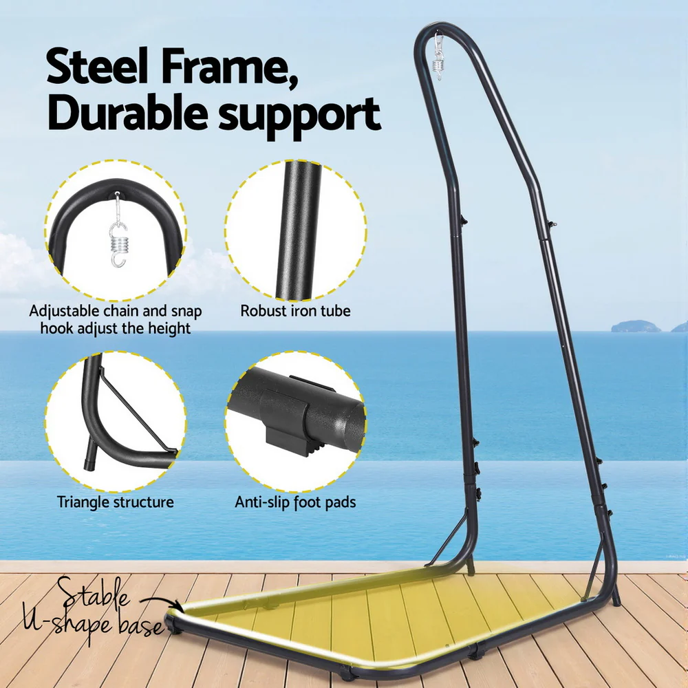 Hammock Hanging Chair with Steel Stand - Image 5
