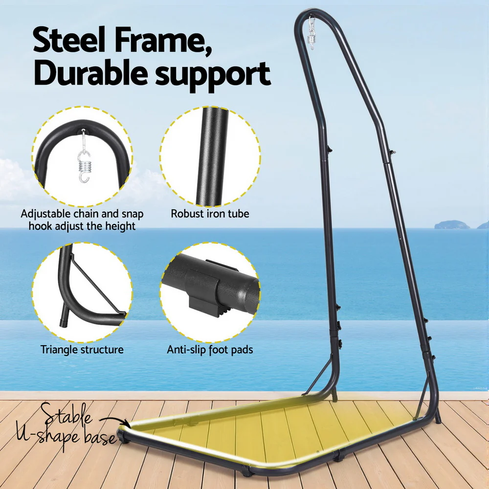 Hammock Hanging Chair with Steel Stand - Image 5