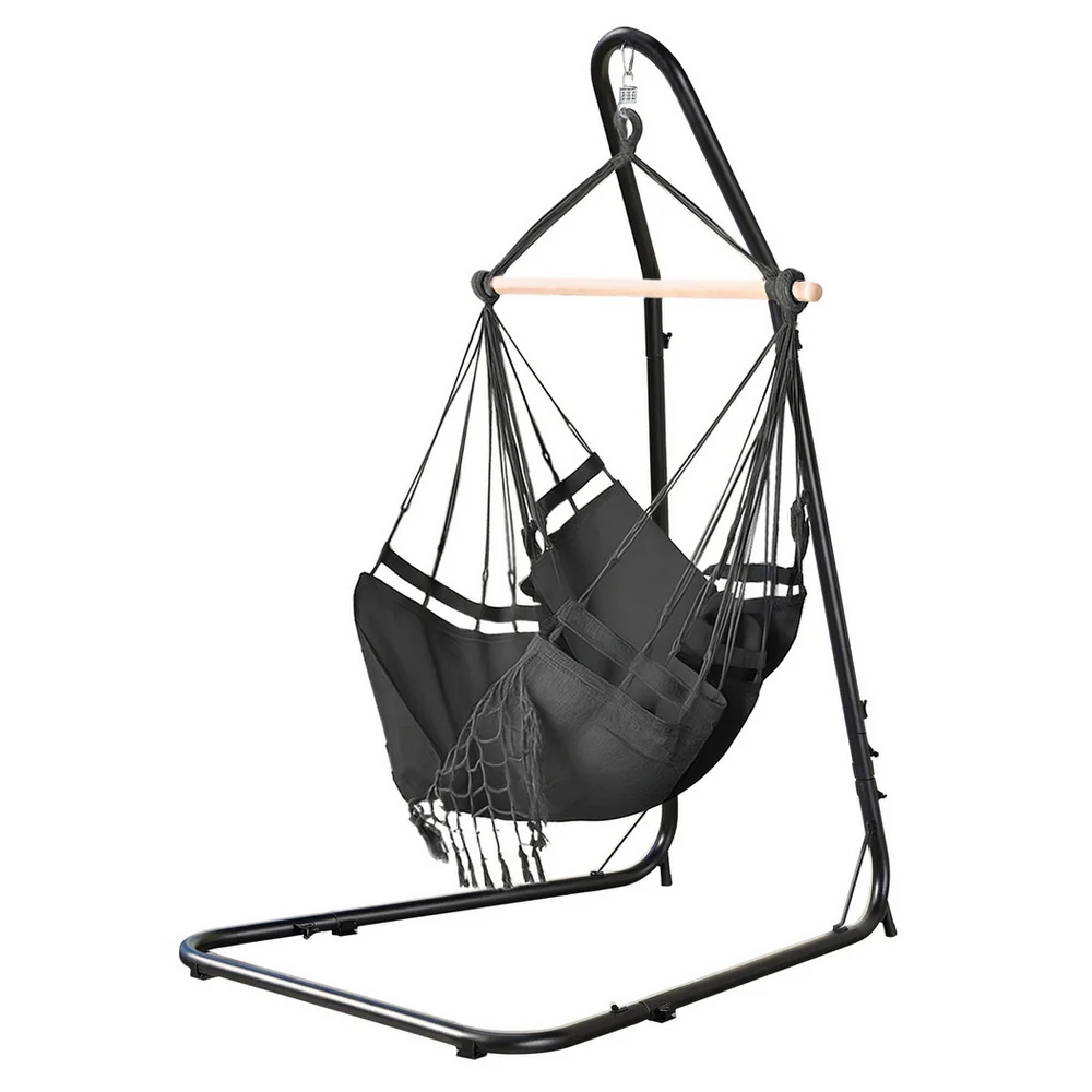 Hammock Hanging Chair with Steel Stand - Image 3